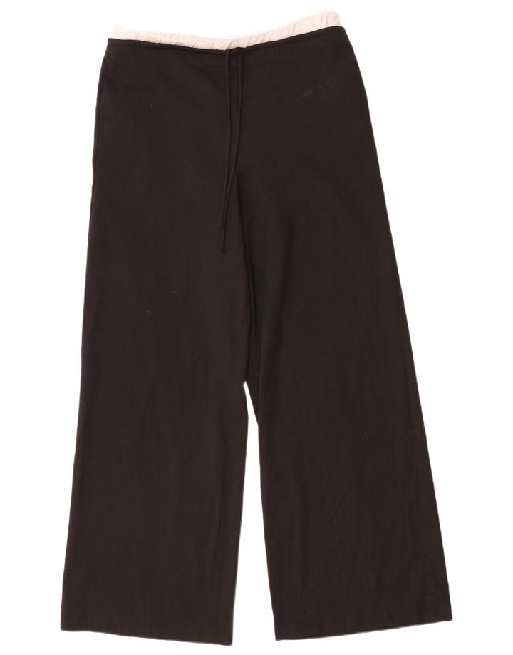 Pantaloni Zara femei cu picioare largi Mici L26 L30 Poliester negru
