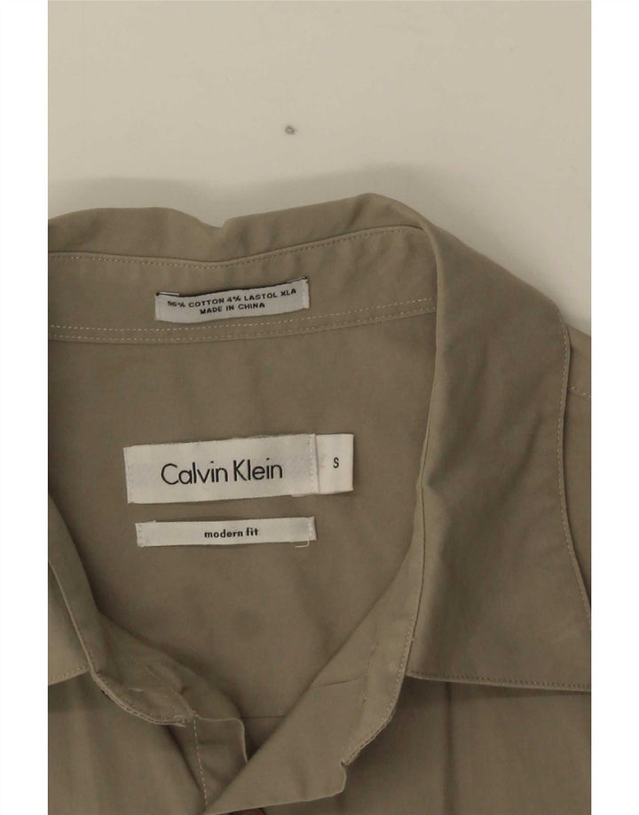 Cămașă pentru bărbați Calvin Klein Modern Fit Bumbac Kaki Mic