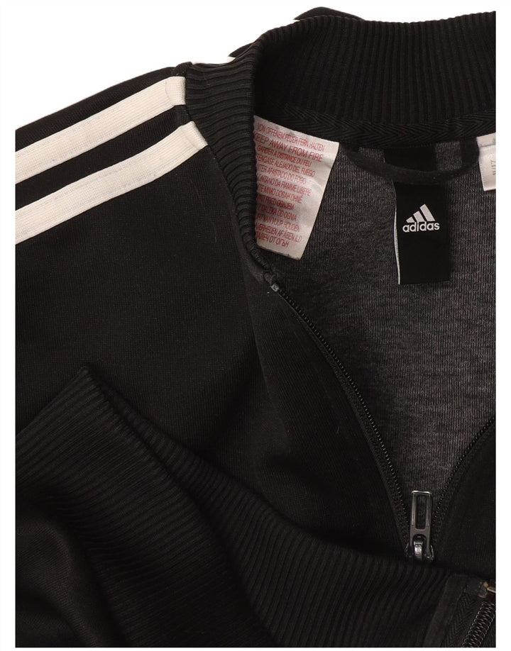 Jachetă de top pentru trening Adidas pentru femei UK 12 Medium Black