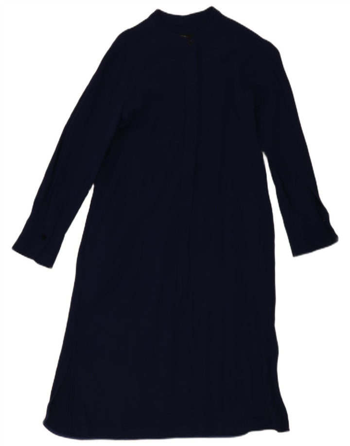 Max Mara Femei Weekend Rochie Maxi cu maneci lungi UK 14 Medium Bleumarin