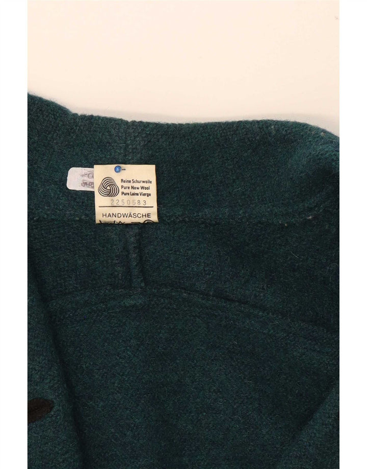 Jachetă vintage supradimensionată pentru femei, cu două pieptări, EU 38, verde mediu