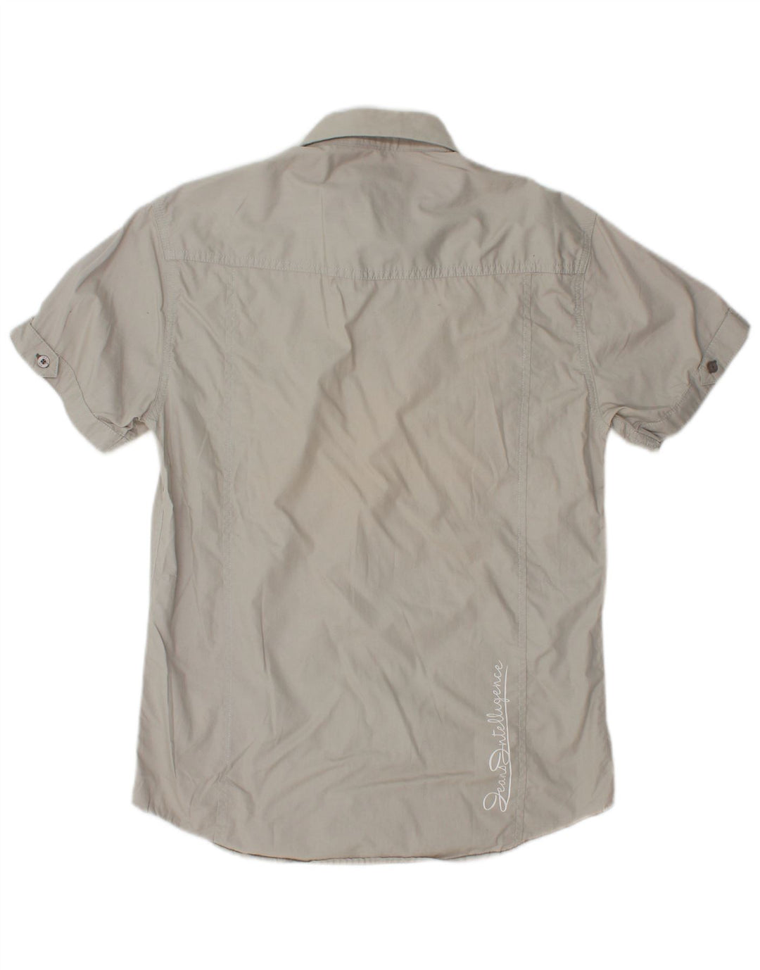 Cămașă cu mânecă scurtă pentru bărbați JACK & JONES, bumbac gri mediu