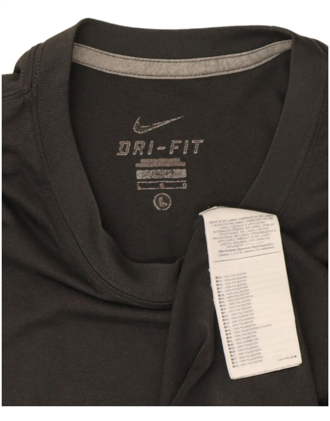 Tricou Nike Dri Fit pentru bărbați Top mare, gri, poliester