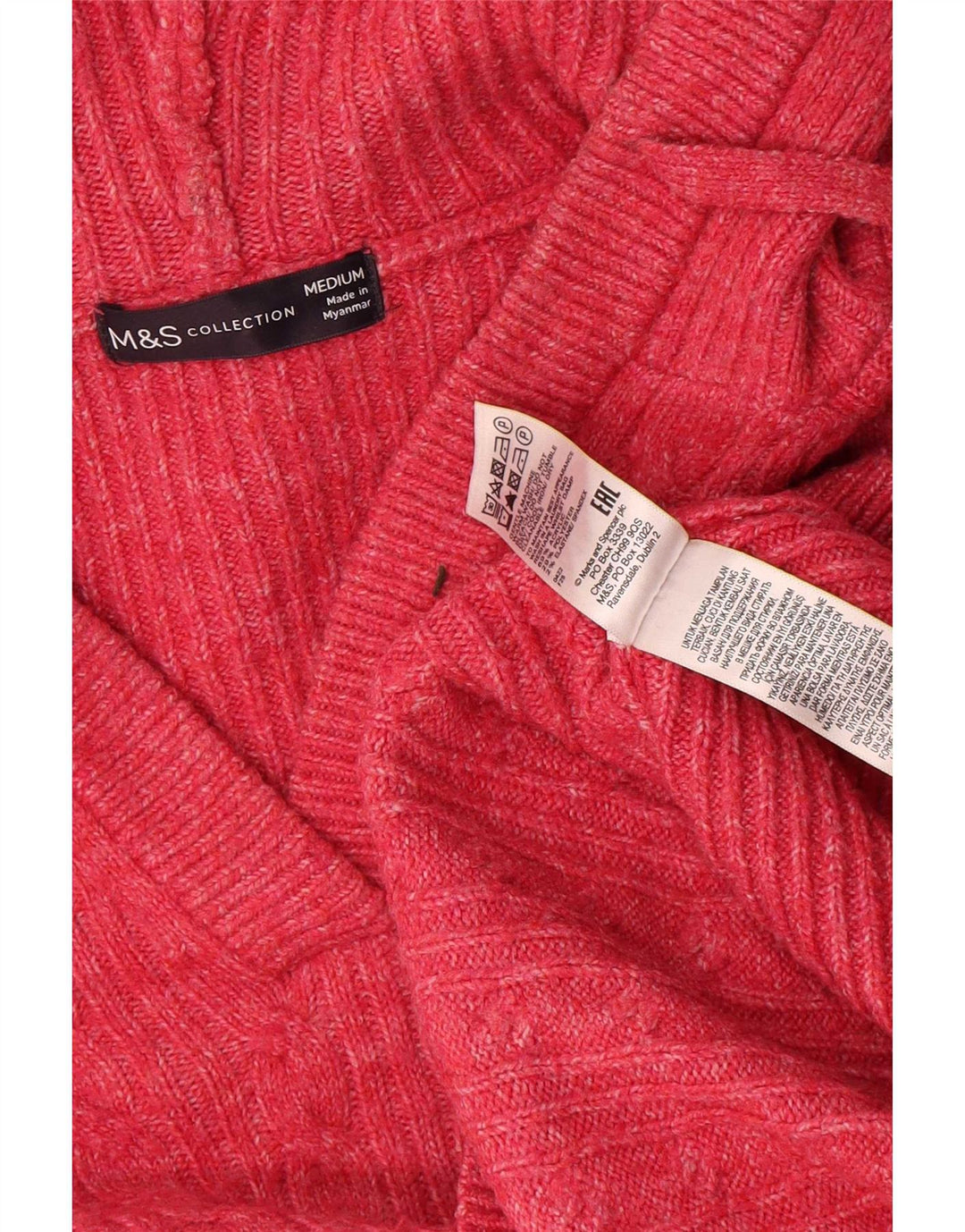Pulover oversized cu glugă pentru femei Marks & Spencer UK 14 Medium Red