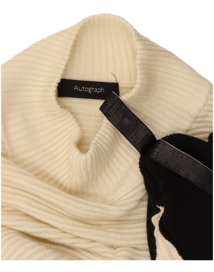 Pulover cu gât țestoasă pentru femei Marks & Spencer UK 12 Medium Off White