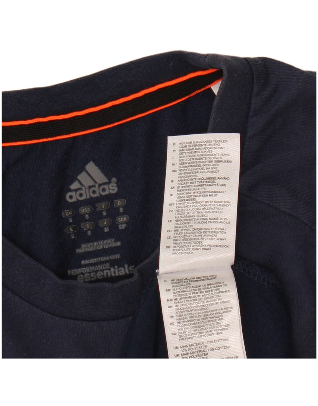 Tricou bărbați ADIDAS Top mic din bumbac bleumarin