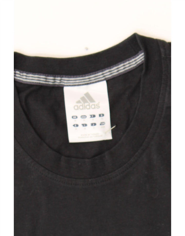 ADIDAS Mens T-Shirt Top Medium Black Cotton Vintage Adidas and Second-Hand Adidas from Messina Hembry 