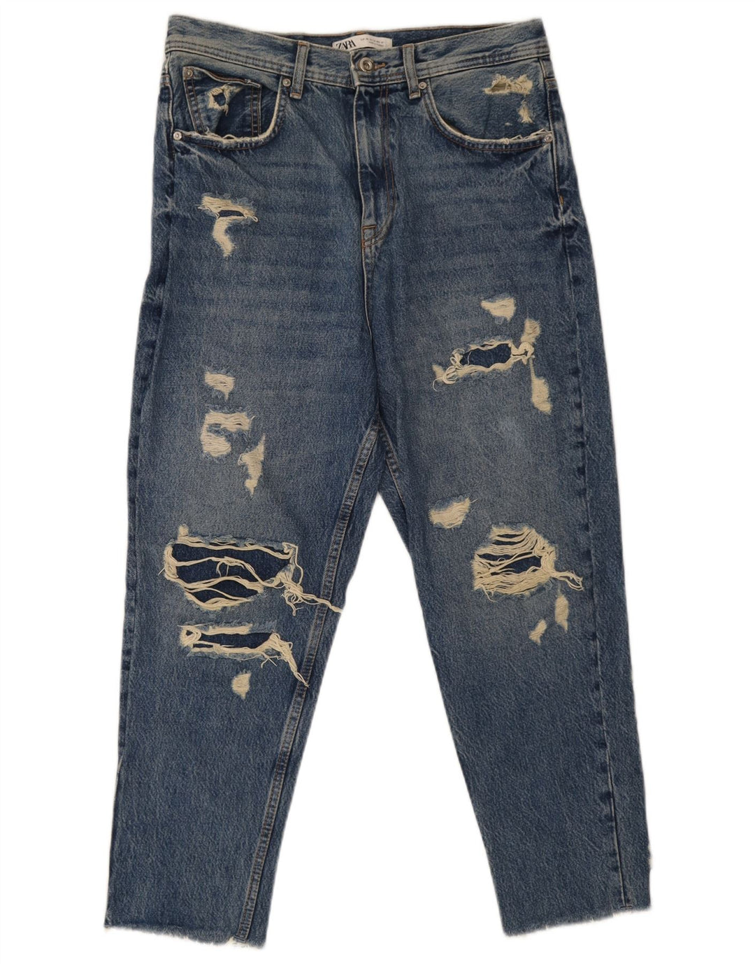 Blugi tăiați pentru bărbați Zara EU 40 Medium L31 L26 Bumbac albastru