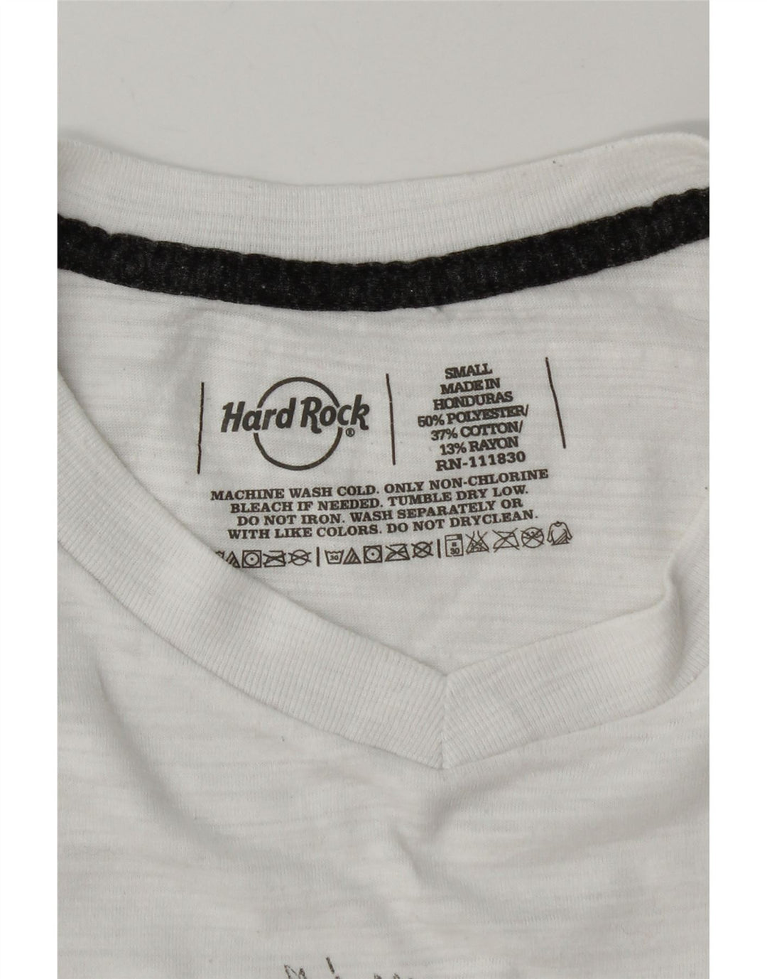 Tricou grafic Barcelona pentru bărbați Hard Rock Cafe Top mic poliester alb