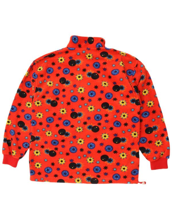 Pulover din lână pentru bărbați Conte of Florence, cu fermoar și gât, poliester floral, roșu, mare
