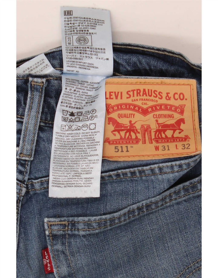 Blugi Levi's 511 Slim pentru bărbați W31 L32 Bumbac albastru