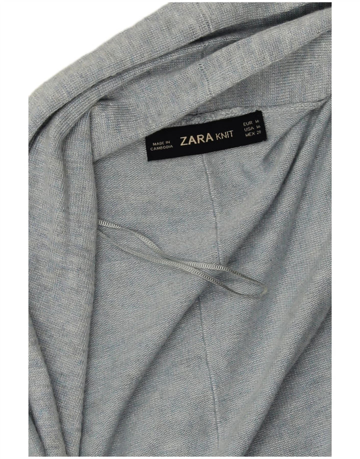 Pulover cardigan deschis pentru femei Zara UK 14 Medium Gri Viscose