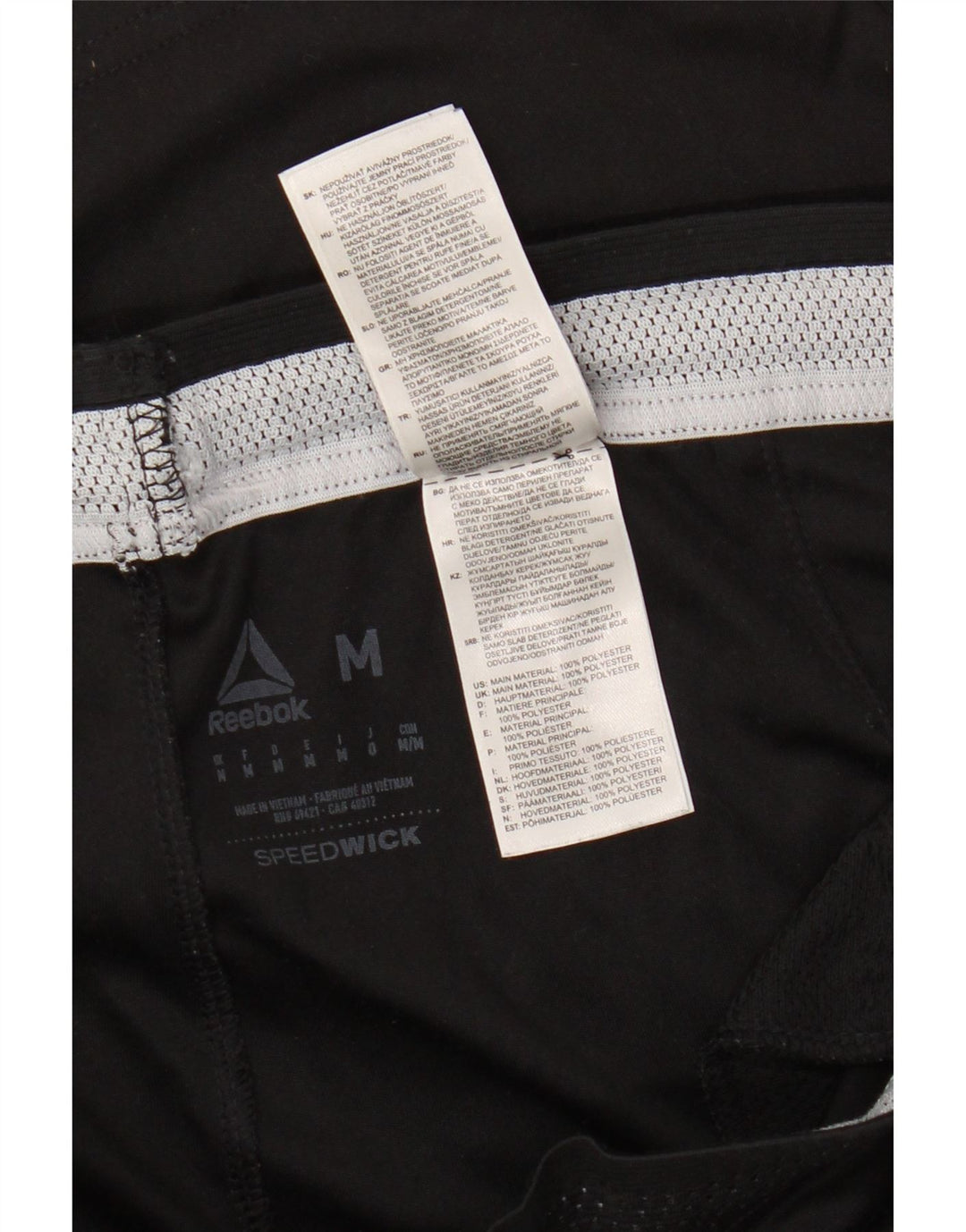 Pantaloni scurți sport pentru bărbați Reebok, poliester mediu negru