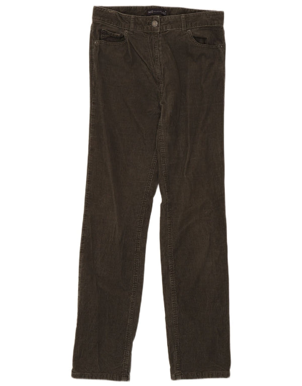 Marks & Spencer Pantaloni conici din velur pentru femei UK 8 Small W28 L30 Khaki
