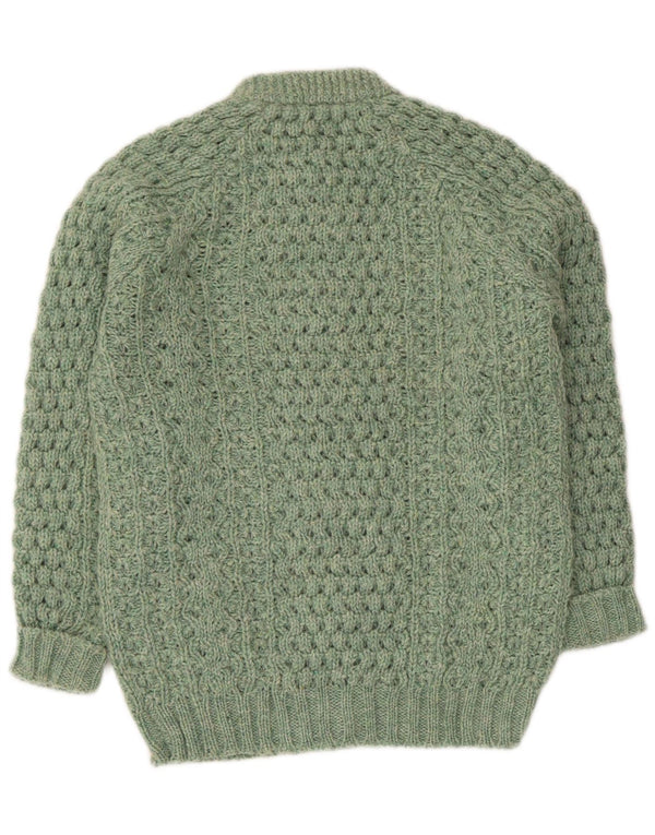 Pulover cardigan vintage pentru femei UK 14 verde mediu
