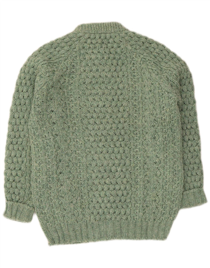Pulover cardigan vintage pentru femei UK 14 verde mediu
