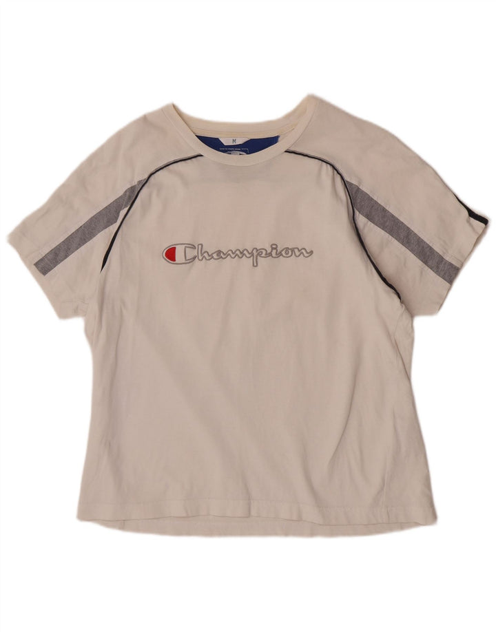 Tricou cu mânecă scurtă pentru bărbați Champion cu grafică obișnuită Top, mediu, alb, bumbac