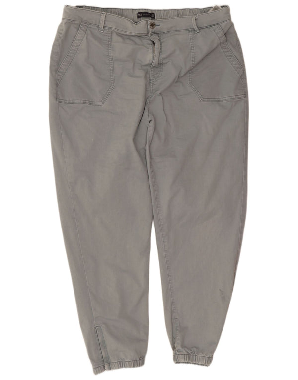Pantaloni tăiați pentru femei Marks & Spencer UK 20 2XL L40 L26 Albastru Bumbac