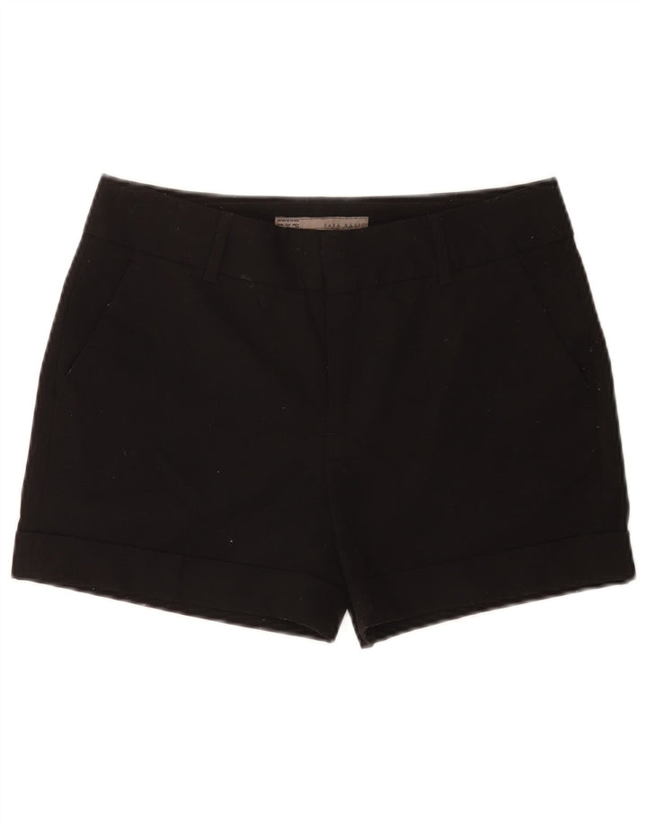 Pantaloni scurți chino pentru femei Zara Medium W28 Poliester negru