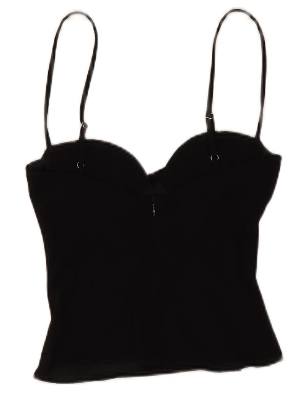 Top Crop pentru femei Zara UK 6 XS Negru