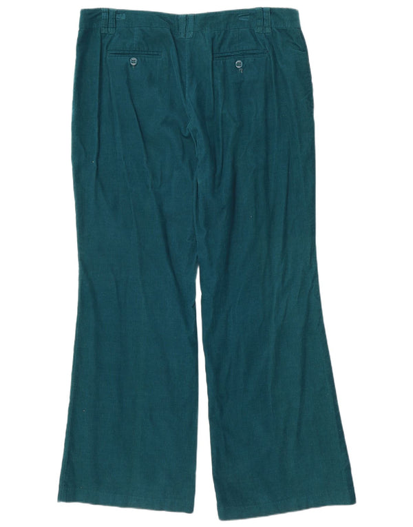 Laura Ashley Pantaloni largi din velur pentru femei UK 18 XL W38 L31 verde