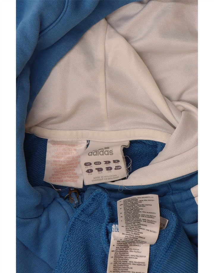 Pulover pentru bărbați ADIDAS Graphic Zip Hoodie UK 34/36 Small Blue Colorblock