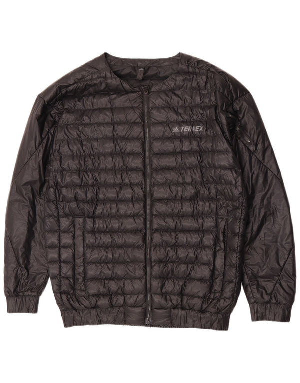 Jachetă căptușită pentru bărbați Adidas UK 38 Medium Black Nylon