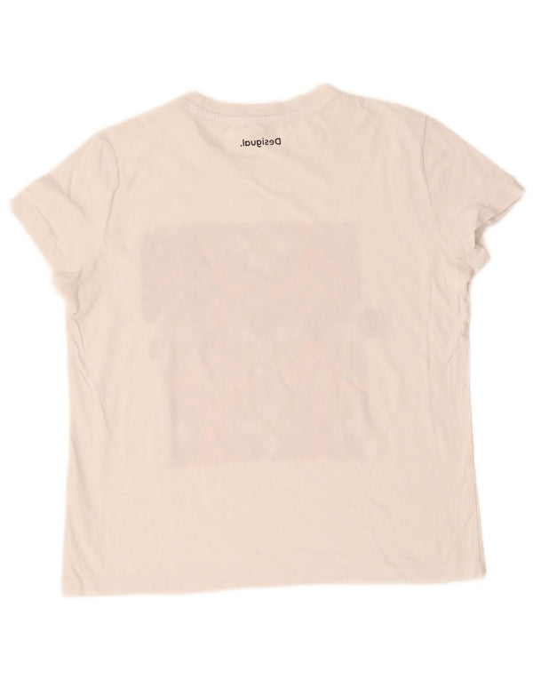 Tricou grafic Desigual pentru femei Top UK 12 Medium White