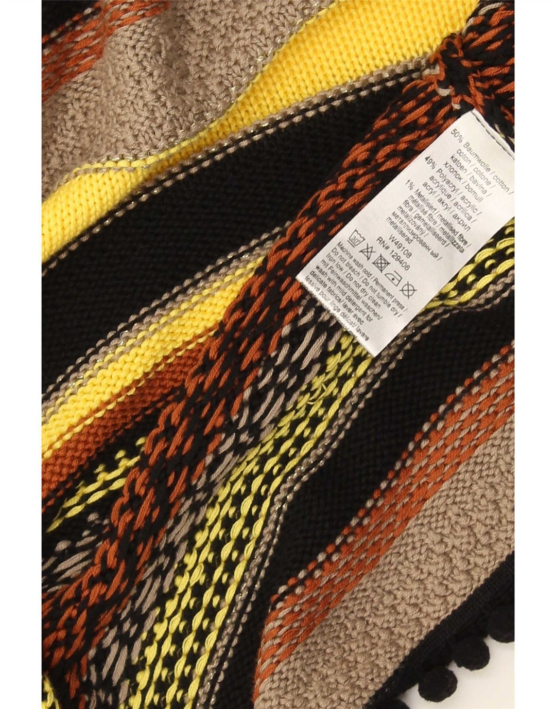 Jumper Bolero Vintage pentru femei UK 14 Medium Multicolor Geometric