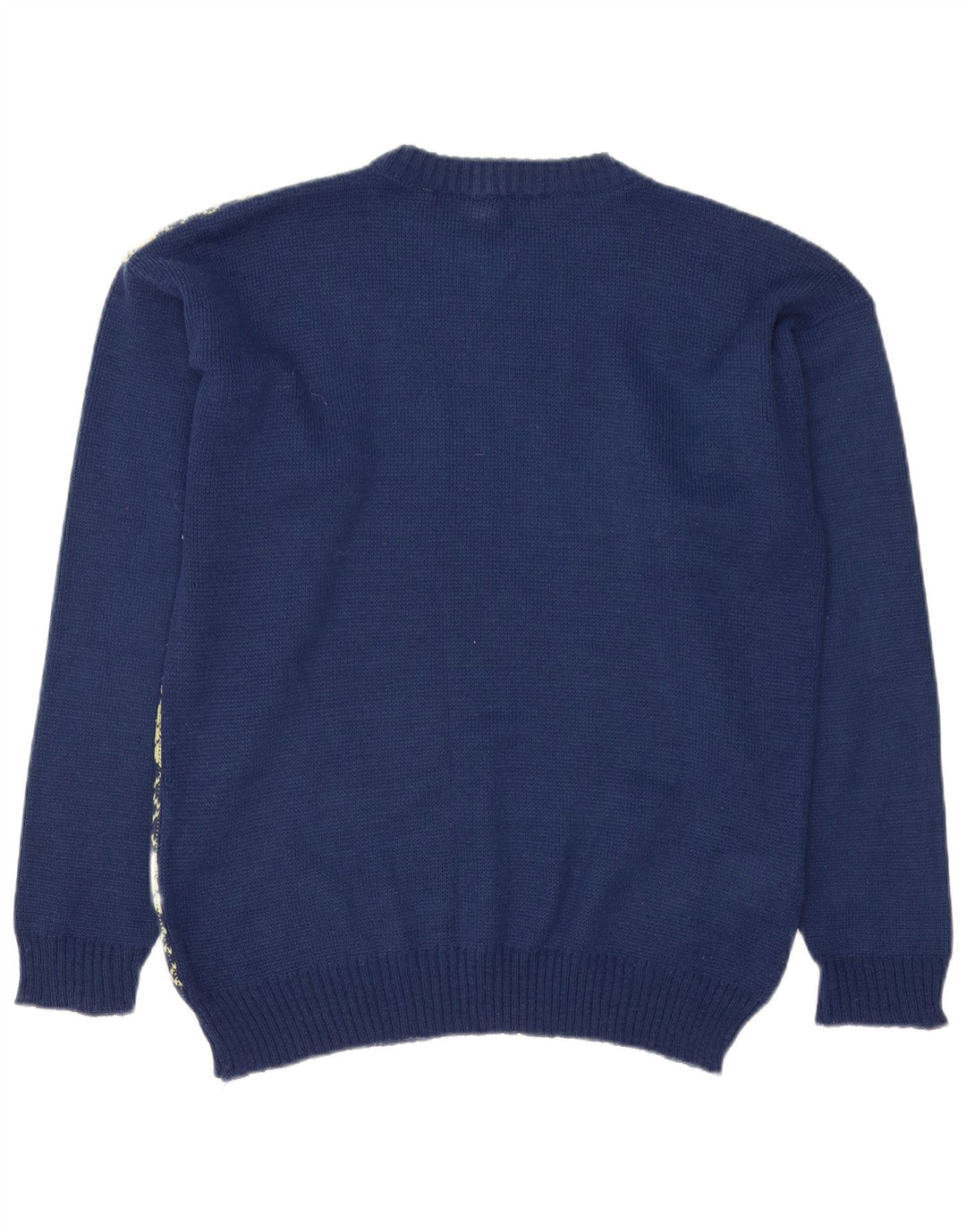 Pulover vintage pentru bărbați cu gât de barcă, mijlociu, bleumarin, Argyle/Diamond