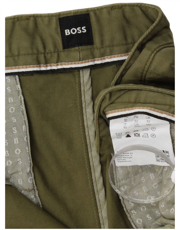 Pantaloni scurți chino pentru bărbați HUGO BOSS IT 52 XL W36 bumbac kaki