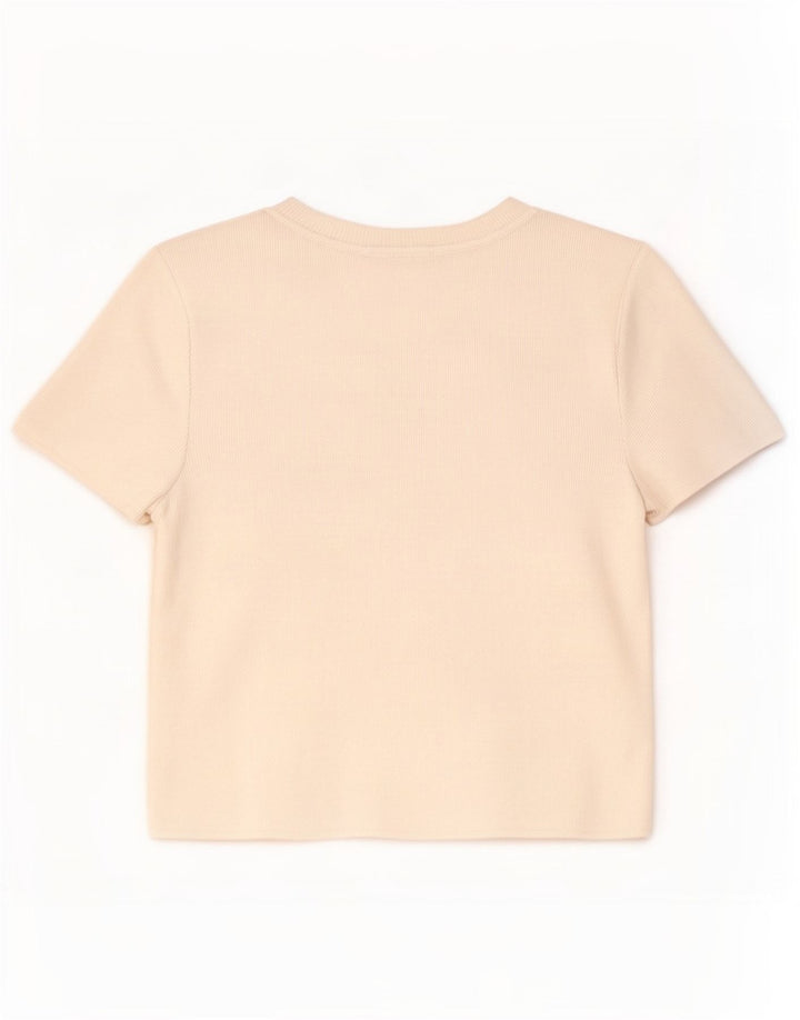Top tricou pentru femei Zara UK 12 Medium White Viscose