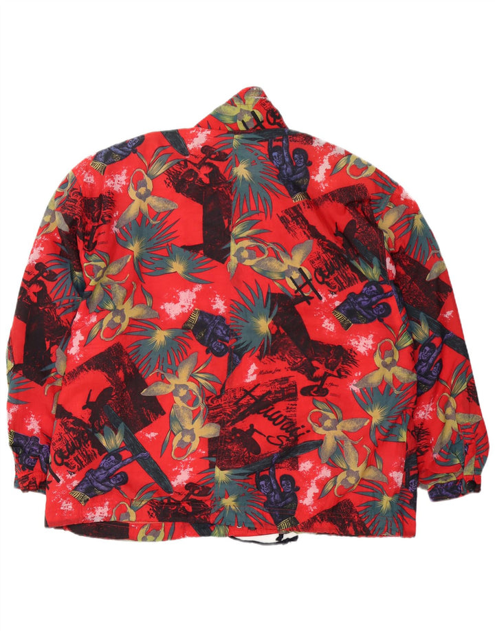 Jachetă de vânt supradimensionată pentru femei Gil Bret UK 14 Large Red Floral