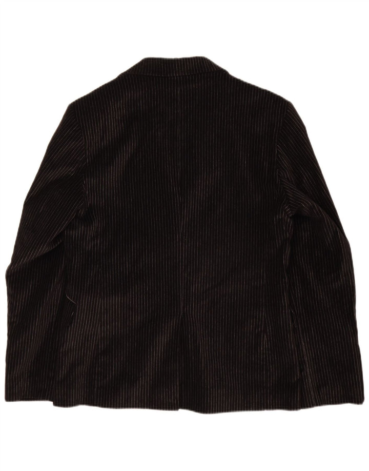 Costum bărbați Vincent 2 nasturi 2 piese IT 48 Mediu L30 L32 Negru cu dungi