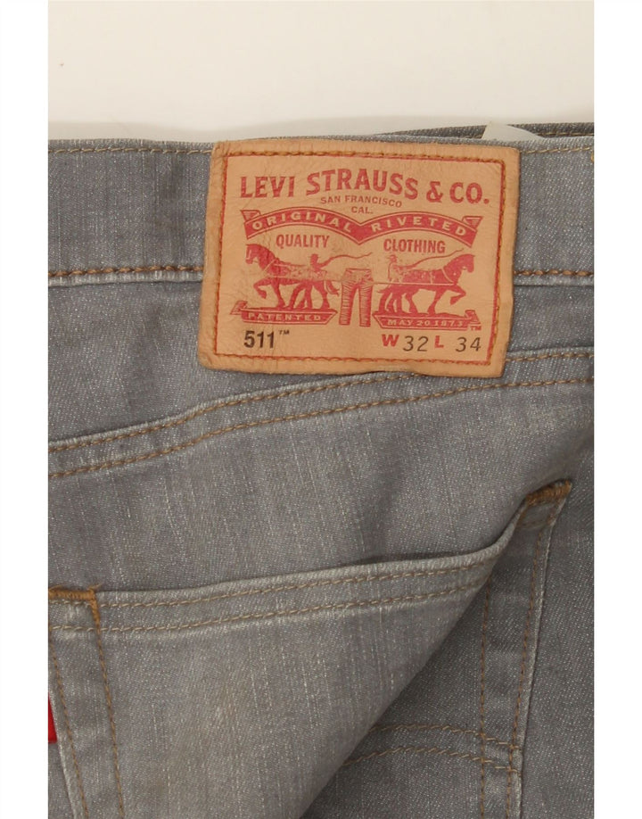 LEVI'S Mens 511 Slim Jeans W32 L34 Grey Cotton Vintage Levi's and Second-Hand Levi's from Messina Hembry 