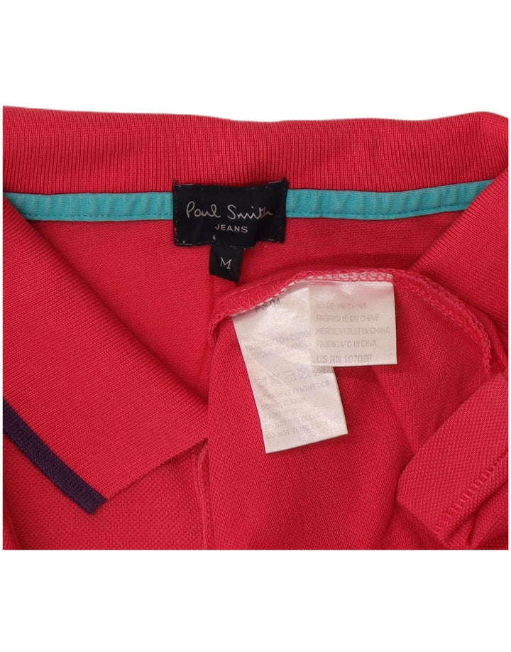 Cămașă polo Paul Smith pentru bărbați, bumbac roz mediu