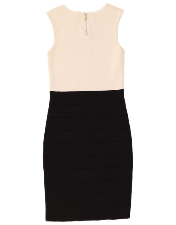 Rochie bodycon fără mâneci pentru femei Guess UK 4 XS negru colorblock