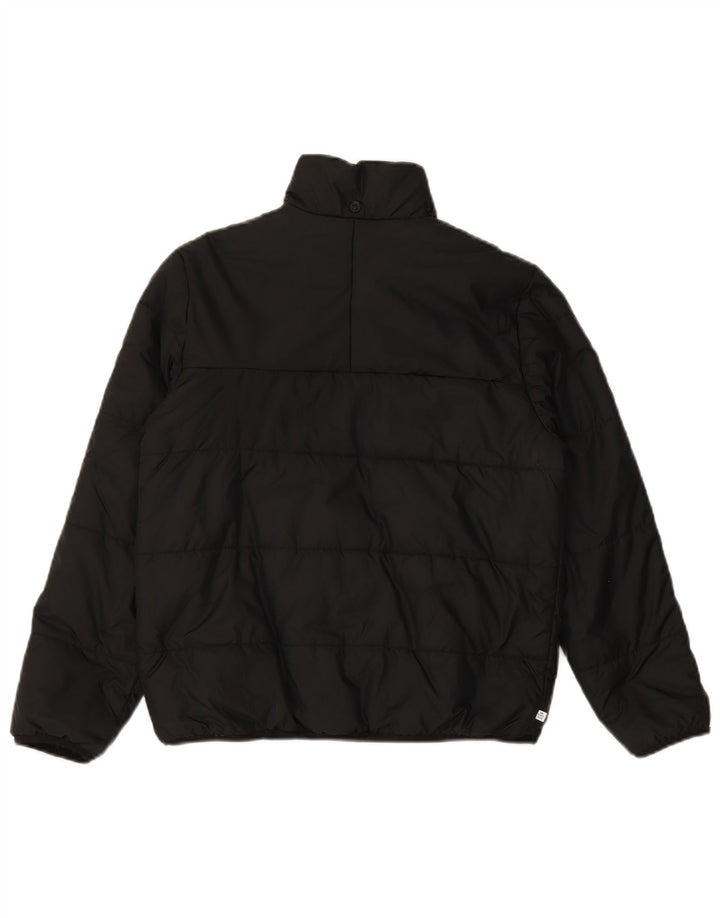 ADIDAS Boys Padded Jacket 11-12 Years Black Polyester
