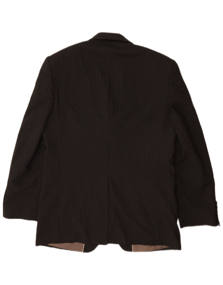 Jachetă pentru bărbați Marks & Spencer, cu 3 nasturi, UK 38 Medium Black Pinstripe