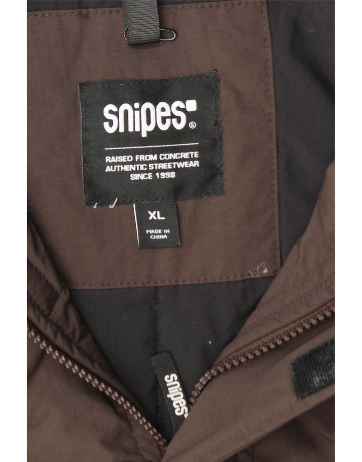 SNIPES Jachetă Anorak cu glugă pentru bărbați UK 42 XL Maro Poliamidă