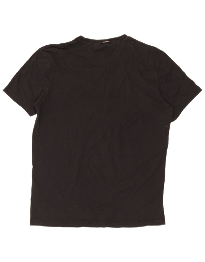 Tricou grafic pentru bărbați Napapijri Top Medium Black Bumbac