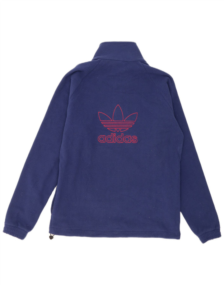 Pulover pentru bărbați Adidas Graphic Zip Gât din lână, poliester mediu albastru bleumarin