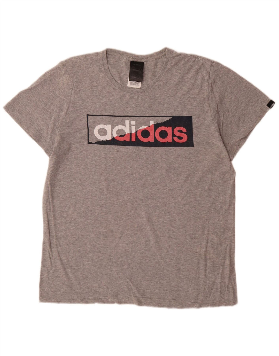 Tricou grafic pentru bărbați Adidas Top mic, gri, bumbac