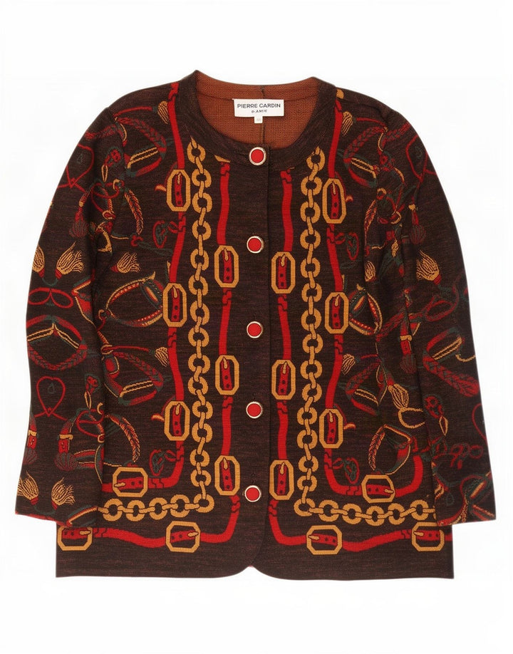 Jachetă blazer cu 5 nasturi Pierre Cardin pentru femei, cu model abstract, IT 48 XL maro