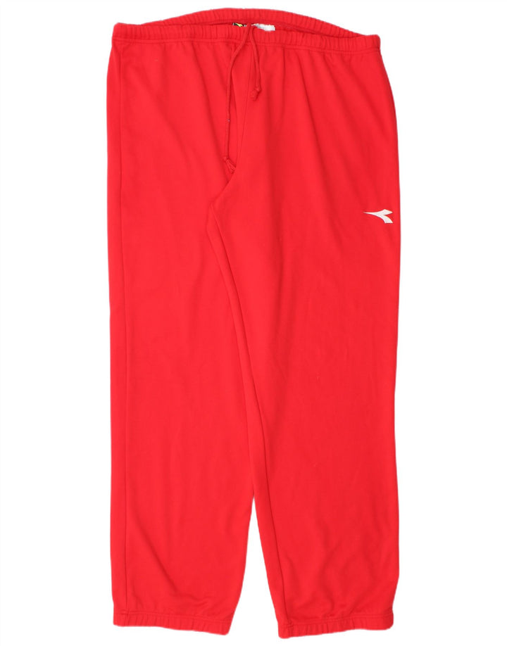 DIADORA Mens Tracksuit Trousers Joggers XL  Red Polyester
