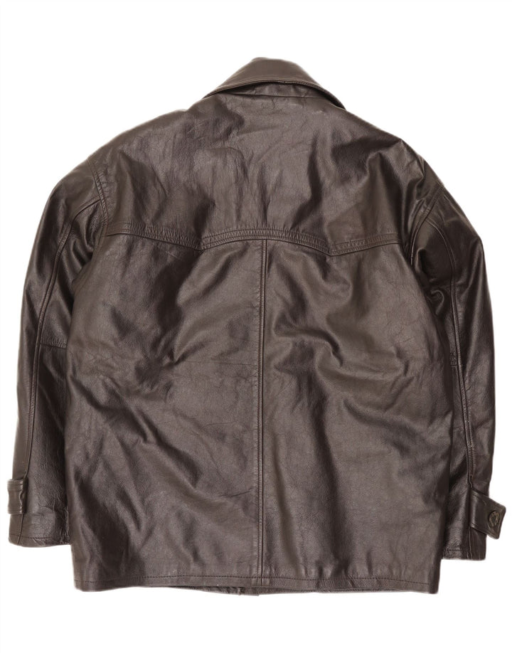 Jachetă din piele vintage pentru bărbați EU 52 XL din piele maro