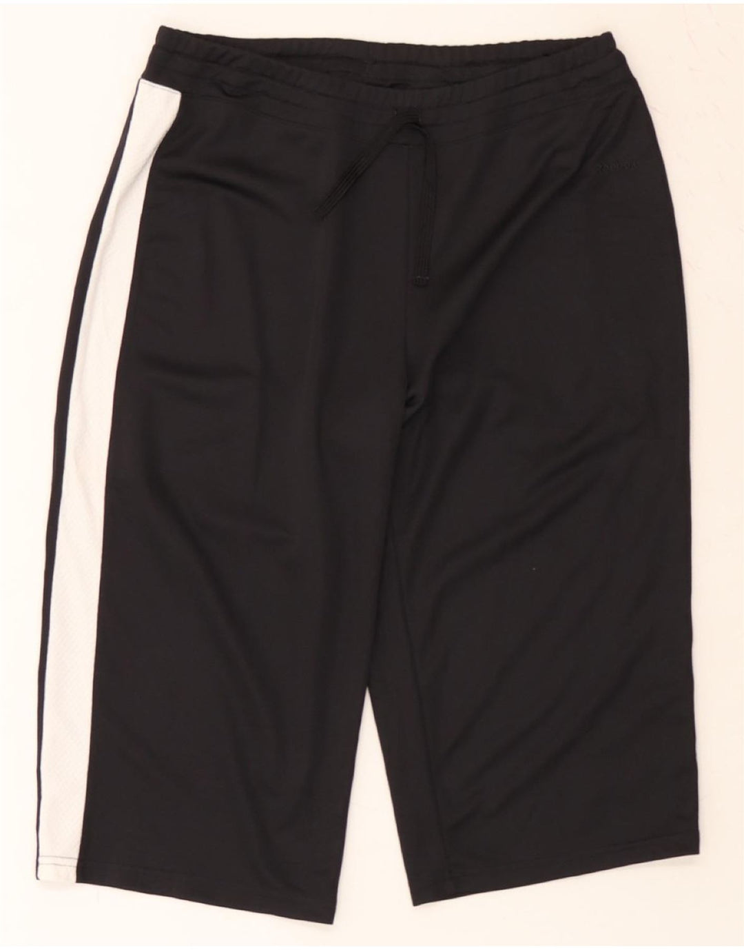 REEBOK Womens Bermuda Sport Shorts UK 14 Medium  Black Colourblock Vintage Reebok and Second-Hand Reebok from Messina Hembry 