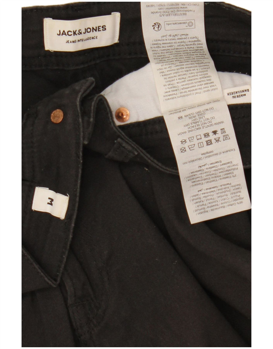 Jack & Jones Pantaloni scurți obișnuiți pentru bărbați, mediu W32, bumbac negru