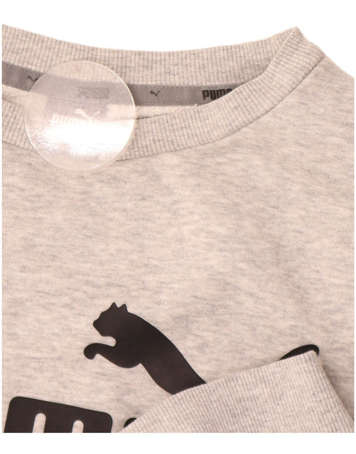 Pulover cu grafic pentru femei PUMA UK 14, bumbac cu pete, gri mediu