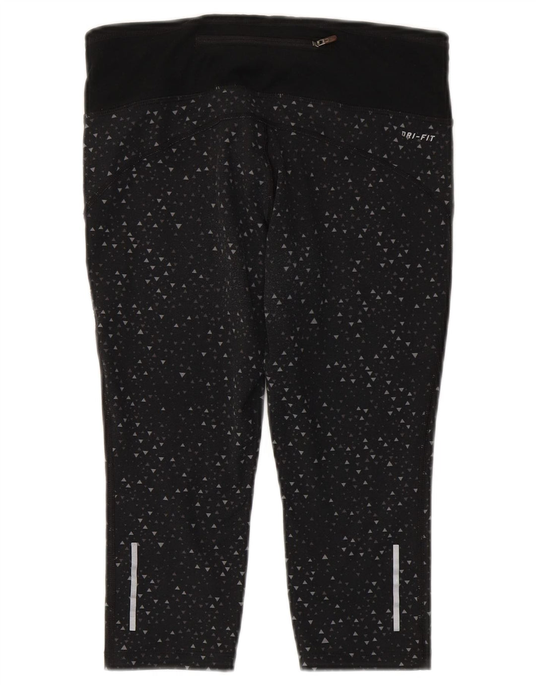 Leggings Capri Dri Fit Nike pentru femei UK 10 Poliester geometric negru mic